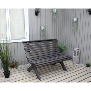 Ipe wood store bench